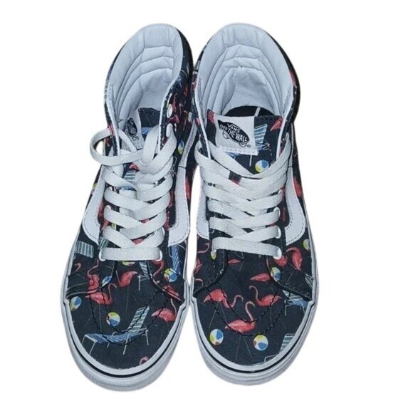 Vans SK8 Reissue Pool Vibes Black Flamingo High Top Sneakers - Picture 4 of 8